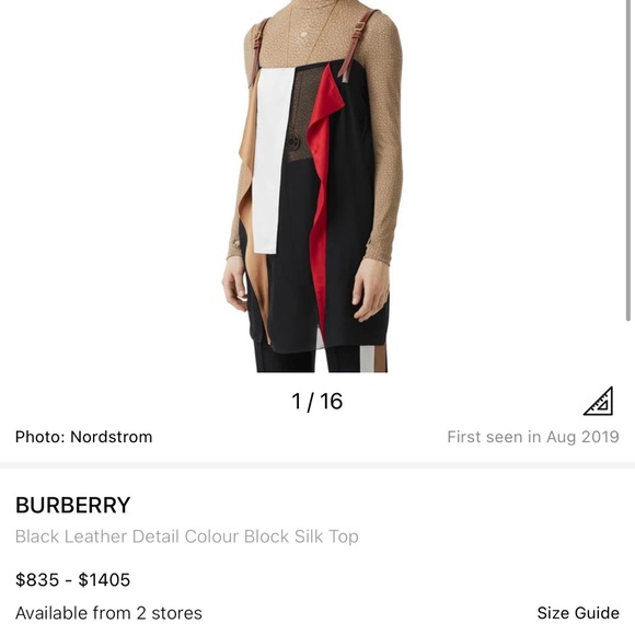 BURBERRY SILK TOP - Picture 2 of 14